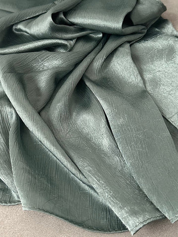 Crinkle Silk-Satin Touch Hijab - Dark mauve