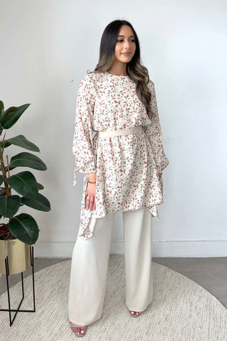 THREE-PIECE SHIRT CO-ORD MUSTARD