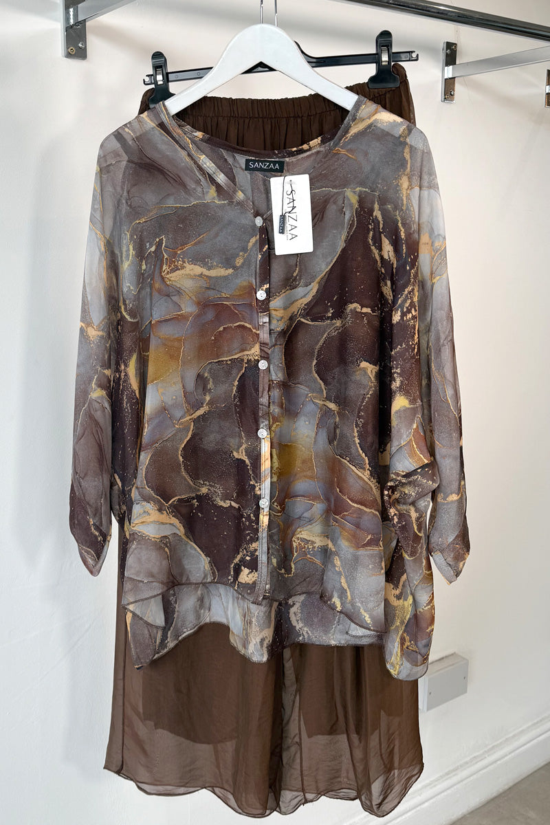 ELAHI MARBLE COORD BROWN