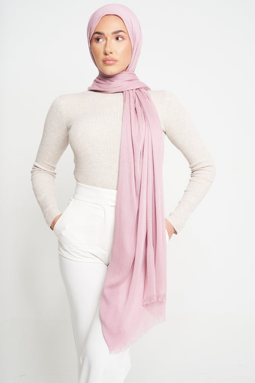 Rosy Pink | Deluxe Crinkle Hijab