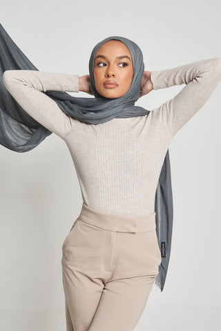 Black Crinkle cotton  Hijab