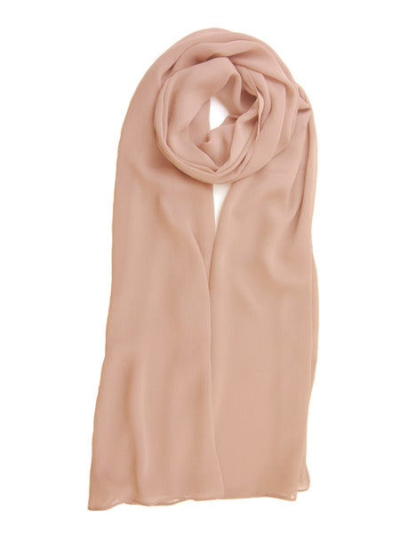 Lightweight Crinkle Chiffon Hijab - Pastel pink - SANZAA