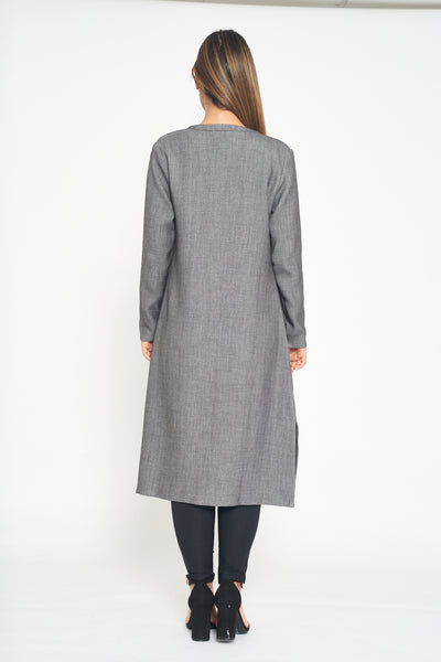 Grey duster outlet jacket