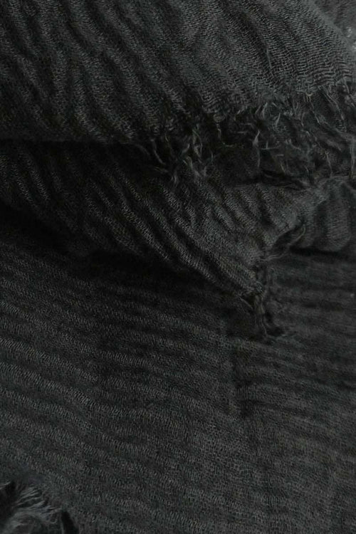 Black Crinkle cotton  Hijab