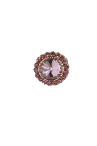 Flower Crystal Hijab Magnet Silver