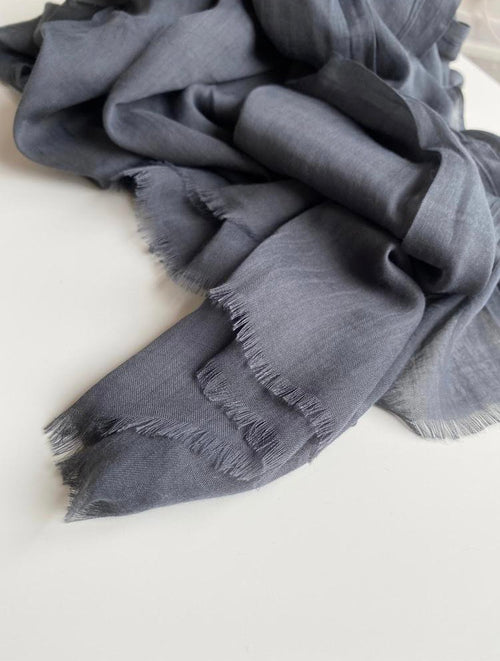 Luxe Grey Cotton Mix Hijab