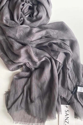 Luxe Grey Cotton Mix Hijab