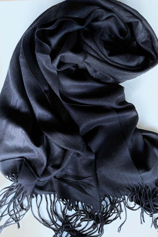 Mink herringbone tweed shawl