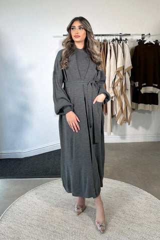 RIA Knit Maxi Dress Grey