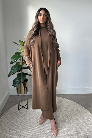 POLO KNIT CO-ORD NUDE