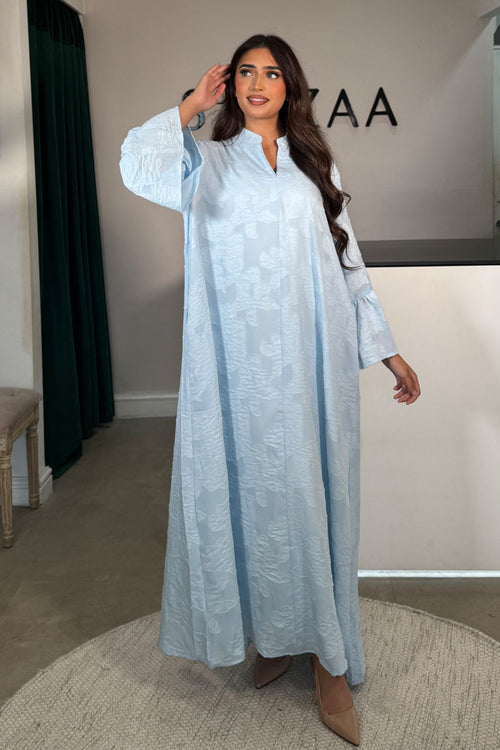 HANI FRILL SLEEVE MAXI BABY BLUE
