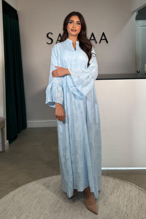 HANI FRILL SLEEVE MAXI BABY BLUE