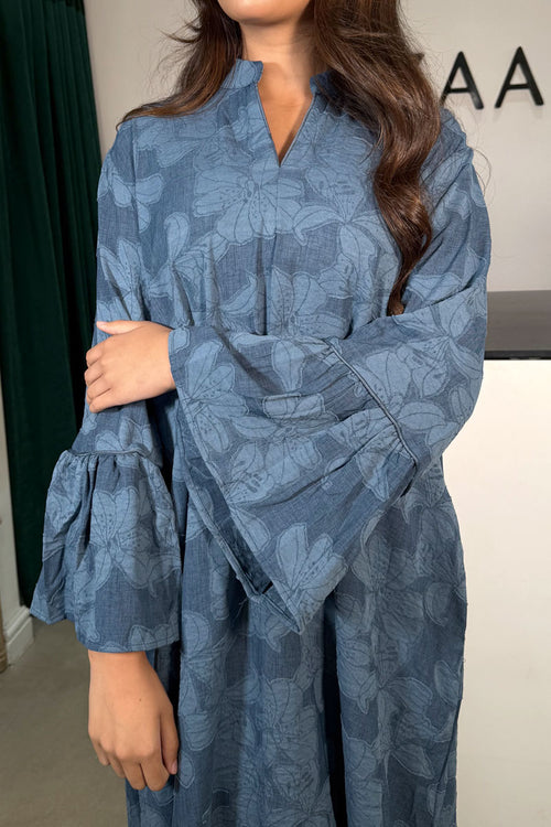 HANI FRILL SLEEVE MAXI DENIM