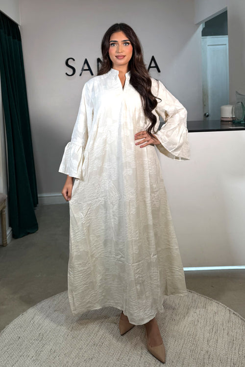 HANI FRILL SLEEVE MAXI IVORY