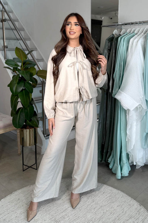 AIQA BOW COORD CREAM
