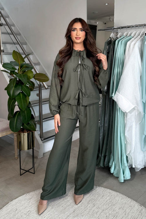 AIQA BOW COORD KHAKI