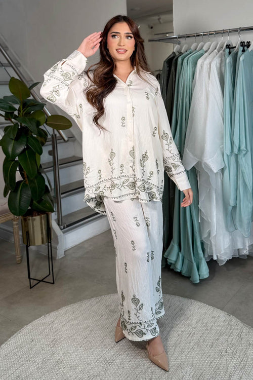 ANAHITA EMBROIDERY COORD IVORY