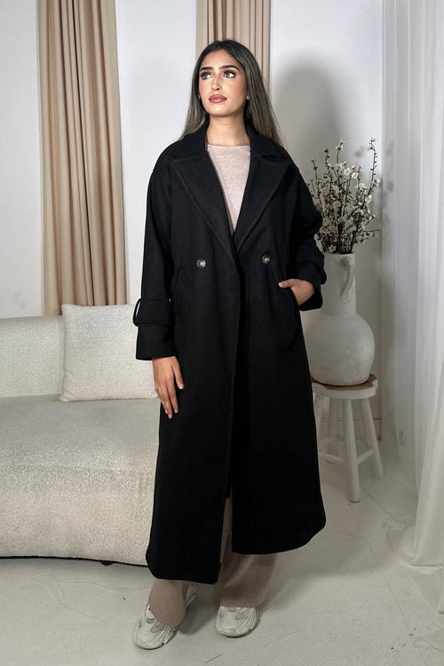 FARA DUSTER COAT BLACK