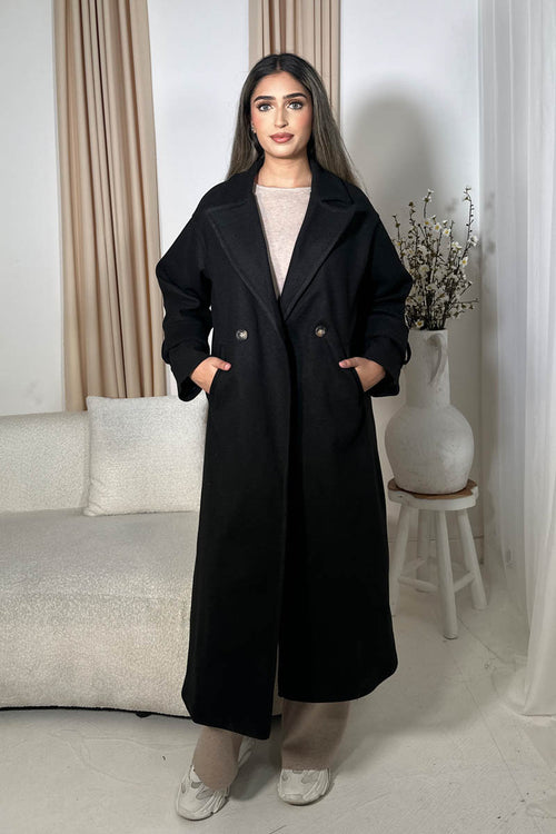 FARA DUSTER COAT BLACK