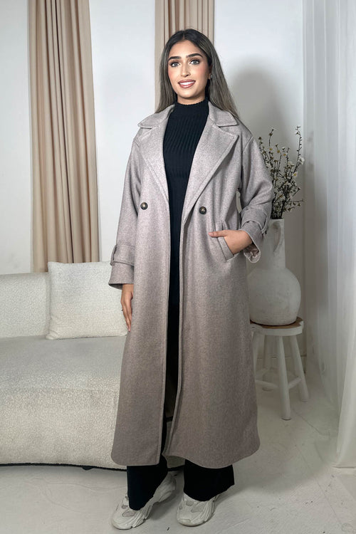 FARA DUSTER COAT STONE