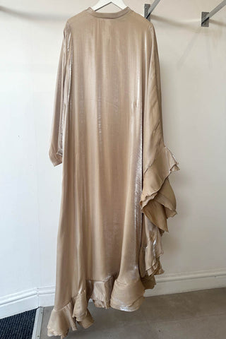 SHIMMMER FRILL KAFTAN KHAKI