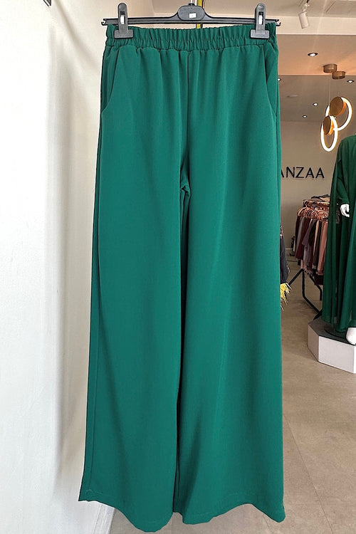 AMOR FLARE TROUSERS GREEN
