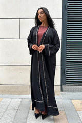 HAYA DIAMANTE ABAYA SET BLACK