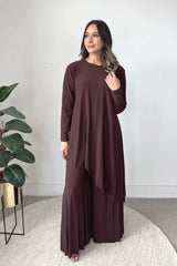 IVY SLIT CO-ORD BROWN