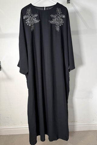 PLAIN ABAYA SMOKY FIG