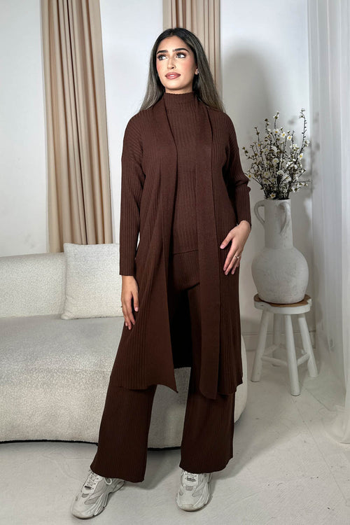 KIRAH THREE -PIECE SET BROWN