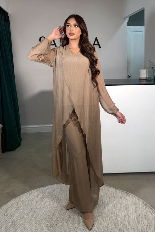 LINA LONG SLEEVE COORD CAMEL