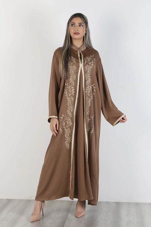 MONA EMBROIDERY MAXI BRONZE