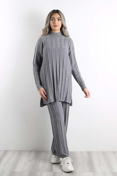 ELAYA KNIT COORD GREY