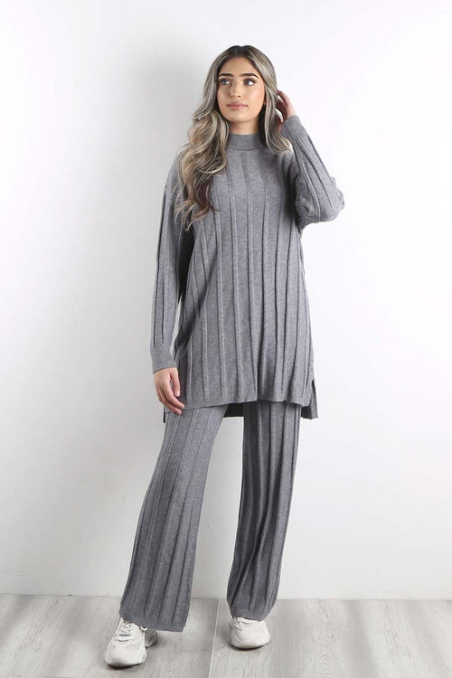 ELAYA KNIT COORD GREY