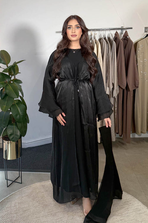 SAI SHIMMER ABAYA BLACK