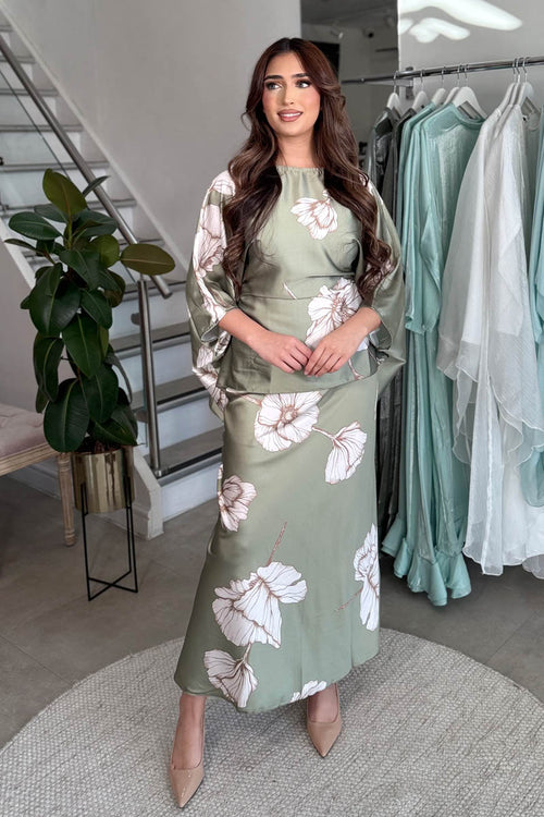 YASMIN SKIRT COORD SAGE GREEN