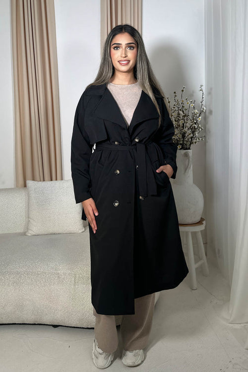 SEHAR TRENCH COAT BLACK