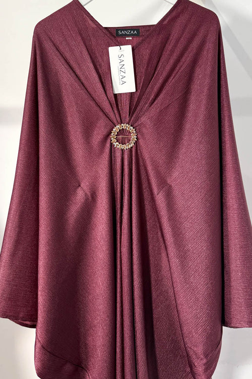 ELARA LUXE KAFTAN WINE