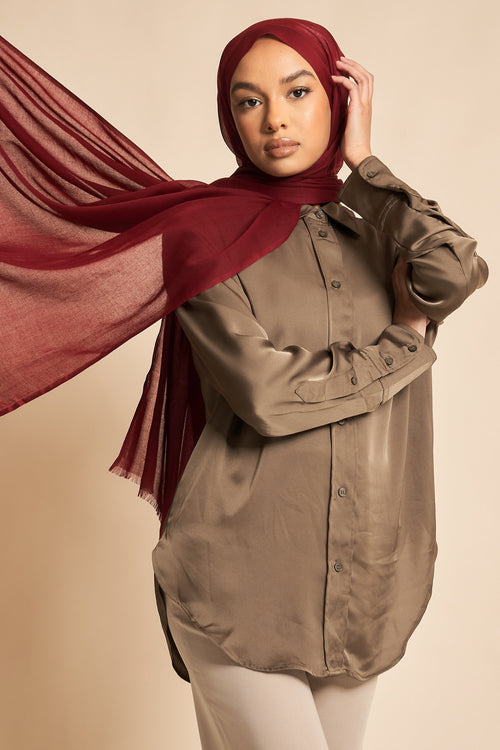 Berry Red I Premium Soft Touch Hijab