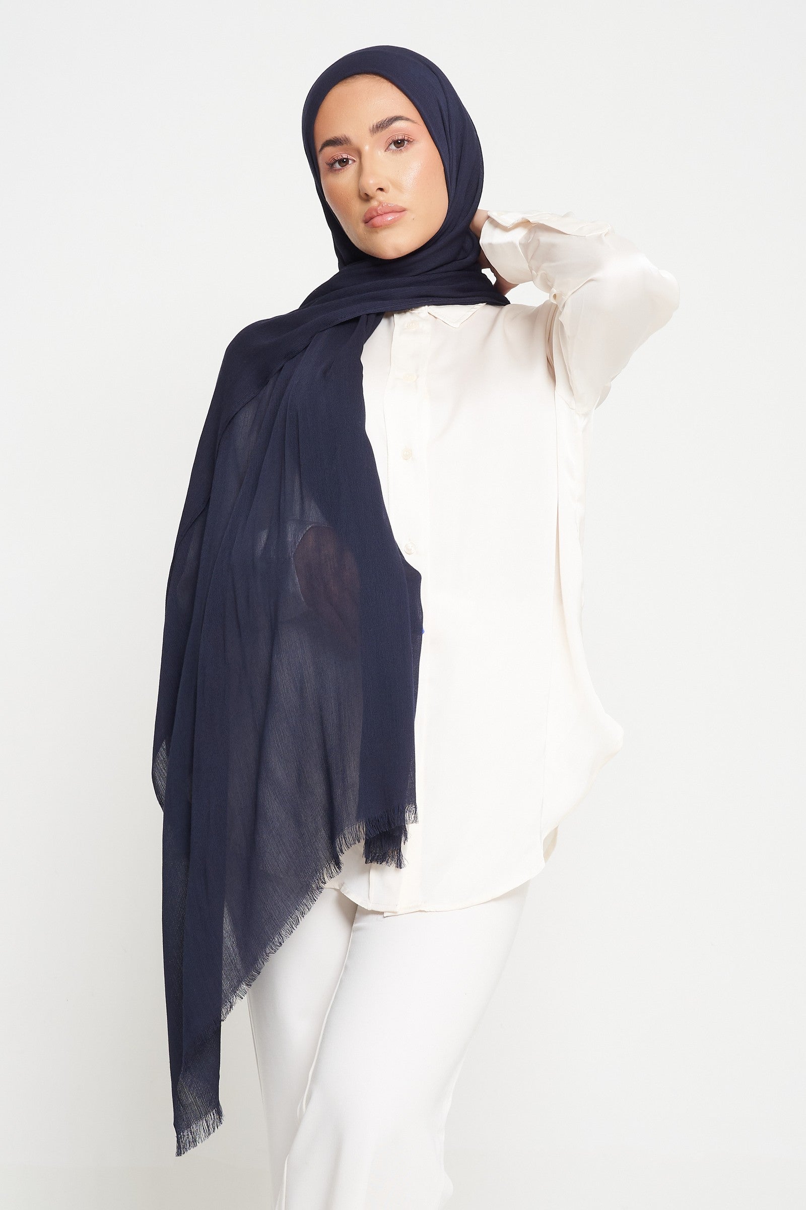 Navy | Deluxe Crinkle Hijab
