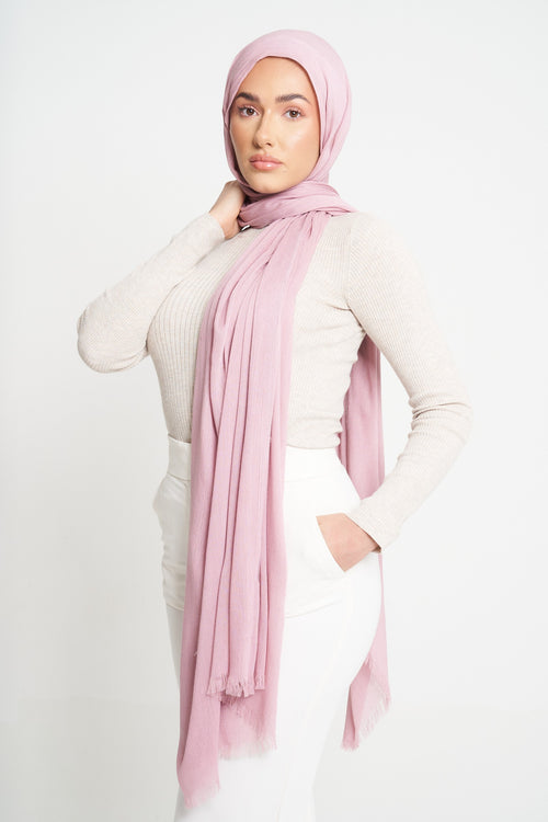 Rosy Pink | Deluxe Crinkle Hijab