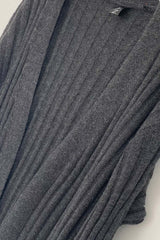 RIB Cardigan | Charcoal