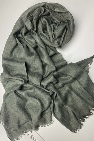 Black Plain Blanket Shawl with Tassels