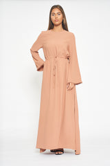 Circle Trim Maxi Dress - Salmon