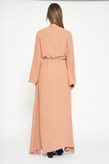 Circle Trim Maxi Dress - Salmon