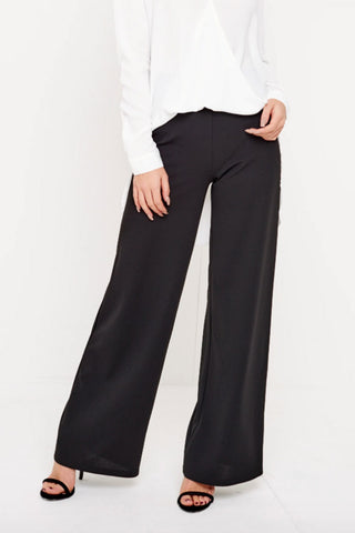 AMOR FLARE TROUSERS BLACK