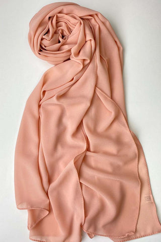 Crinkle Silk-Satin Touch Hijab | Taupe