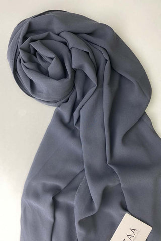 Classic Grey |  Crinkle Chiffon Hijab