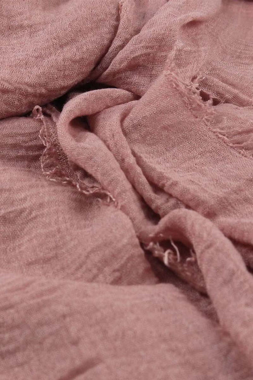 Pink Crinkle Cotton Hijab