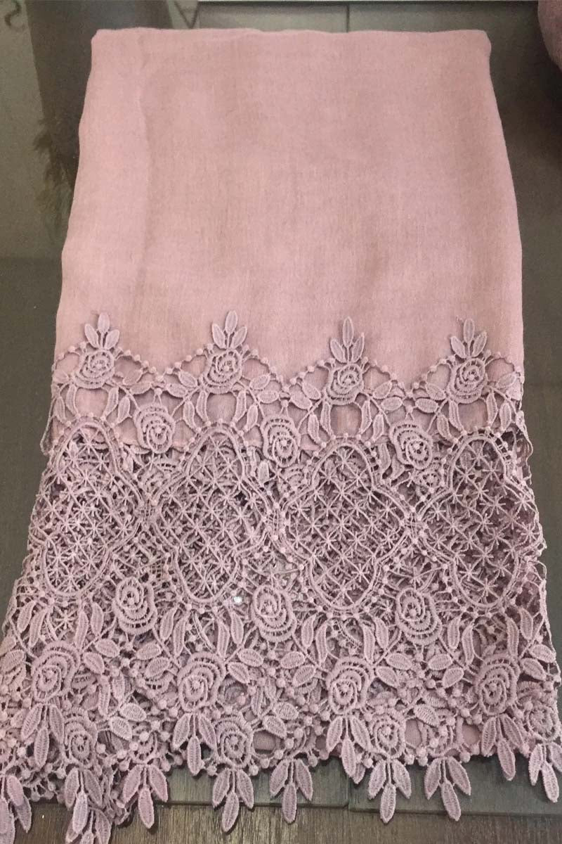 Mink Crochet Lace hijab